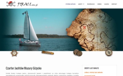 Strona internetowa Czarter jachtów Mazury – piraci.com.pl